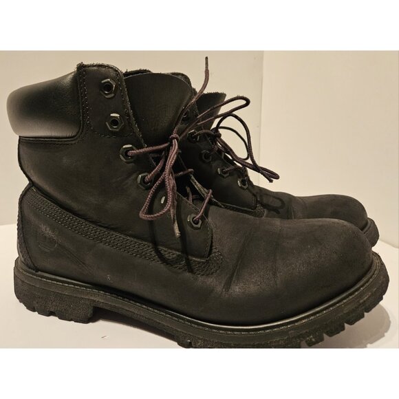 Timberland Womens Premium 6" 8658A Black Waterproof Hiking Boot Nubuck Size 10 M - Picture 1 of 14